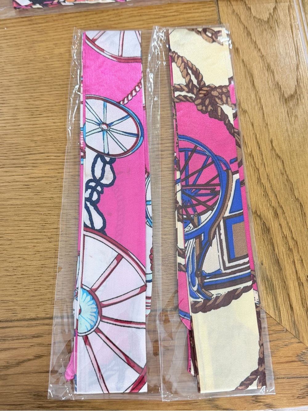 Pink Twilly Skinny Scarf Hair & Bag Accessory